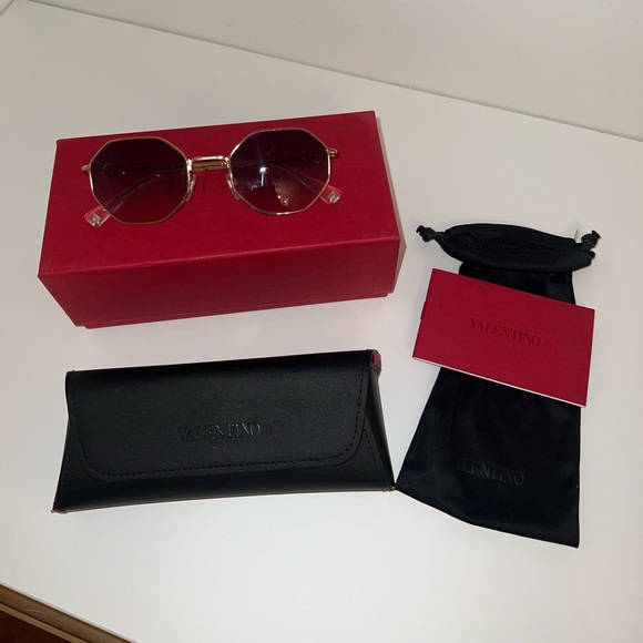 Valentino Gold Metal Sunglasses - Picture 11 of 12